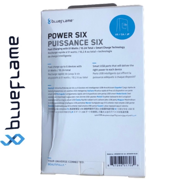 NWT - BlueFlame USB 6-Device Wall Charger (Factory Sealed) - Picture 8 of 8